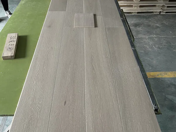 Select Grade White Oak Flooring - Light Grey UV Lacquer - Image 4
