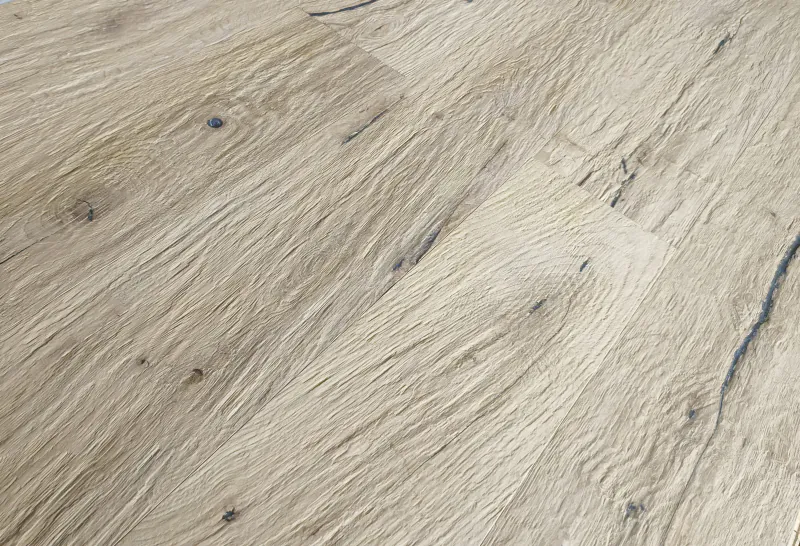 Antique Axe Split Oak Flooring - Natural Color | Handcrafted Engineered European Oak - Image 3