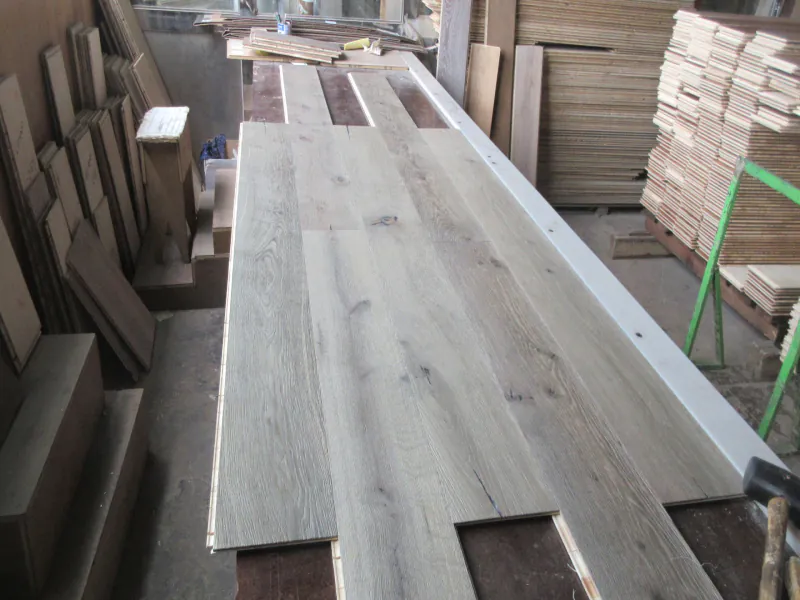 Grey Vintage Reactive Stain Oak Flooring | Antique Style Engineered Oak