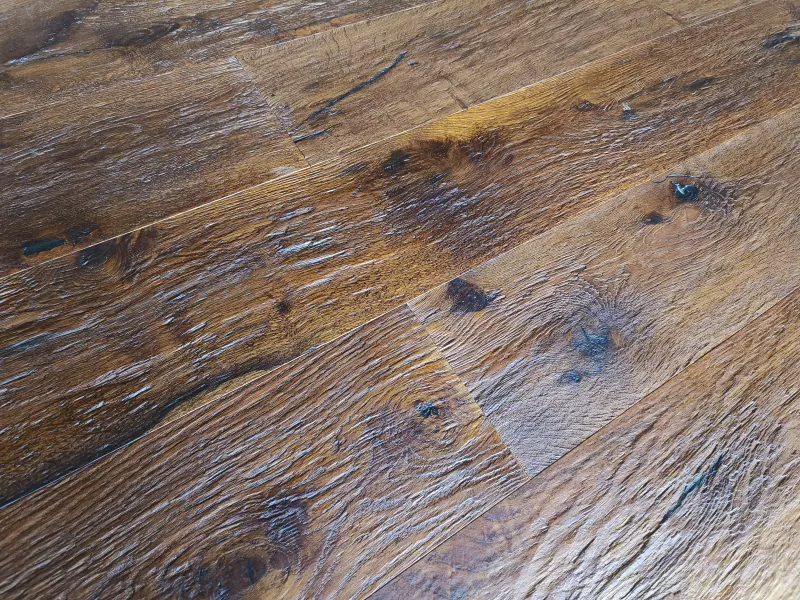 Antique Axe Split Smoked Oak Flooring | Handcrafted Engineered European Oak - Image 2