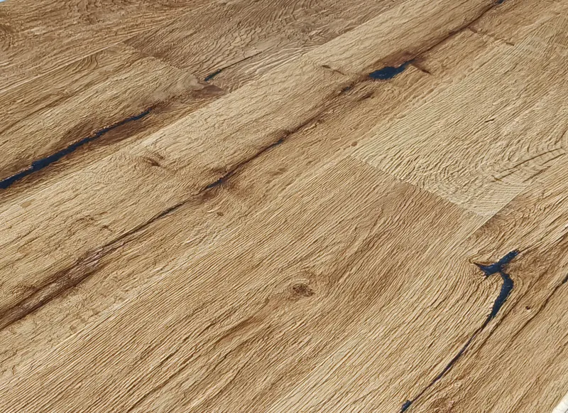 Antique Axe Split Oak Flooring - Natural Color | Handcrafted Engineered European Oak - Image 4
