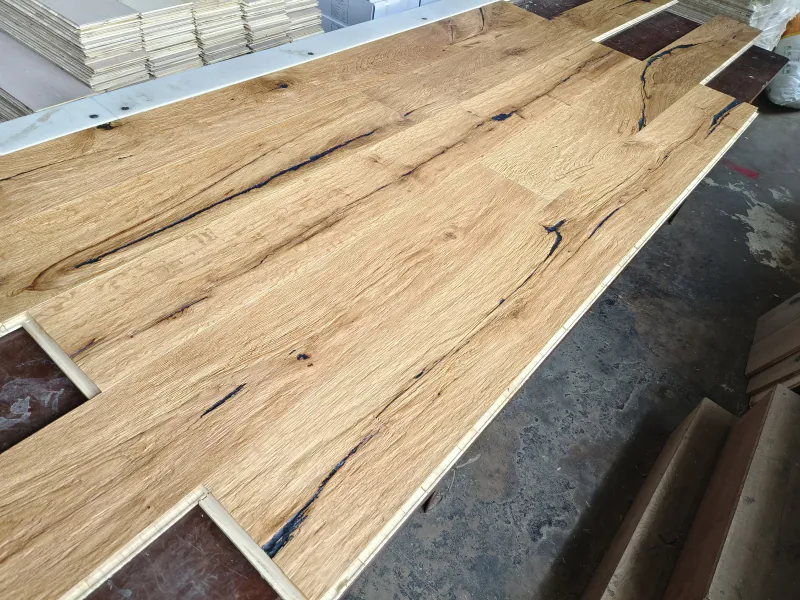 Antique Axe Split Oak Flooring - Natural Color | Handcrafted Engineered European Oak - Image 5