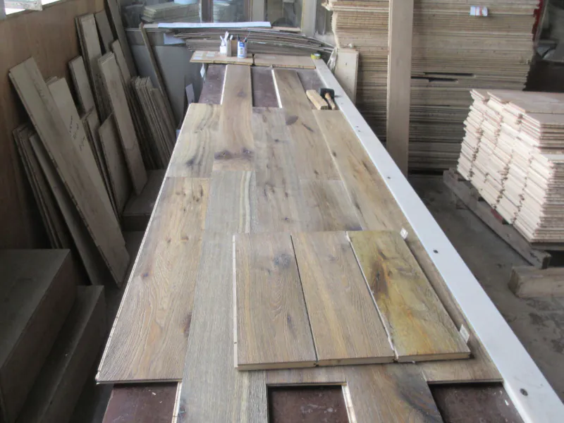 Antique Reactive Stain Oak Flooring | Handcrafted Axe Split European Oak - Image 4