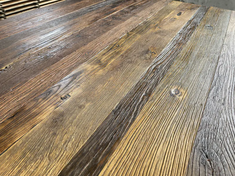 Reclaimed Elm wood Engineered Flooring | Handcrafted Engineered Hardwood flooring - Image 2