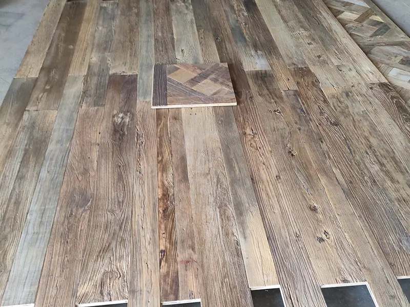 Reclaimed Elm Engineered Flooring Light Color | Sustainable Light-Toned Hardwood
