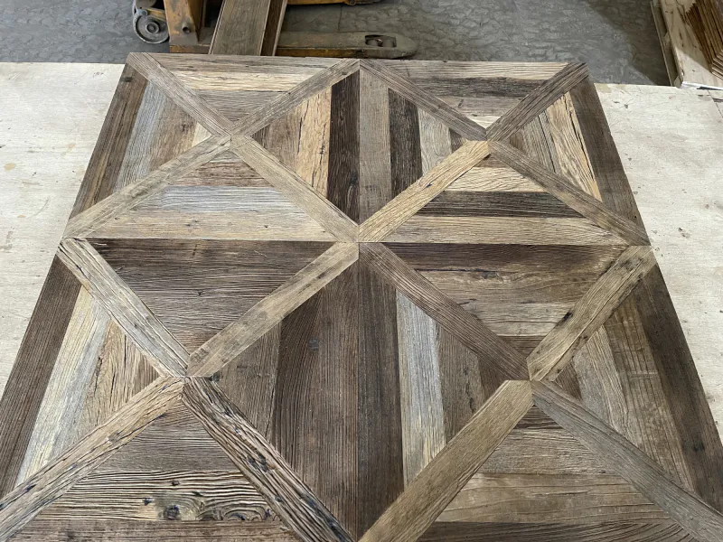 Reclaimed Elm Versailles Flooring | Handcrafted Engineered Hardwood Panels - Image 4