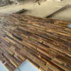 Solid Reclaimed Elm Strip Wall Panels | Sustainable Vintage Wood Walling