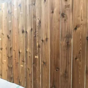 Smoked Antique Larch Wood Flooring with Bowtie | Rustic DD Grade