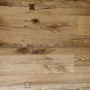 Natural Rustic Oak Flooring with Bowtie Inlay | EF Grade Antique Oak