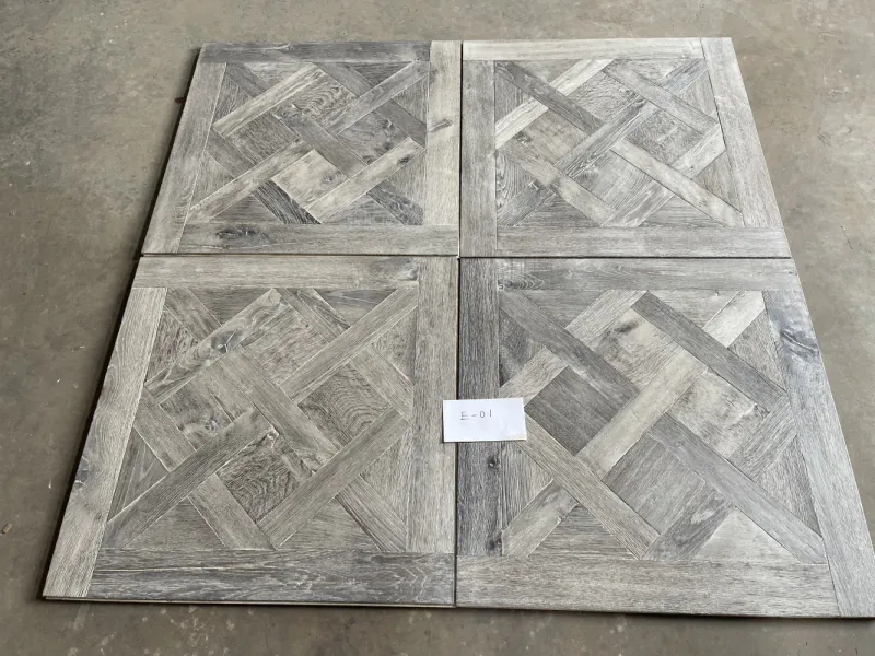 Versailles Pattern Shrunk Face Oak Flooring | Reactive Stain Antique Wood