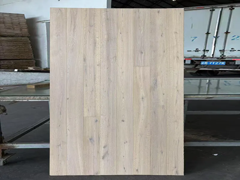 White Coated Oak Engineered Flooring | 3-Layer Natural Grade